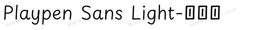 Playpen Sans Light字体转换